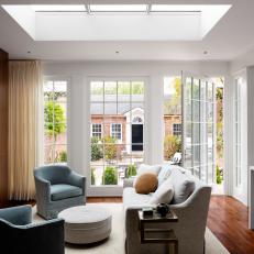 Modern Neutral Sitting Area With Skylights