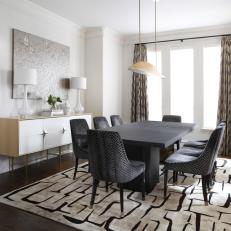 Modern Black and Gold Dining Room