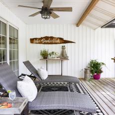 Country Porch With Gray Lounge Chairs