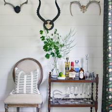 Bar Cart and Antlers