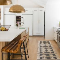 Bohemian Kitchen With Oak Hardwood Floors