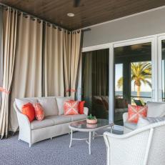 Breezy Outdoor Living Room With Wicker Furniture