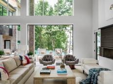 Floor-to-Ceiling Windows in Living Room