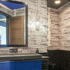 Blue and Black Modern Bathroom