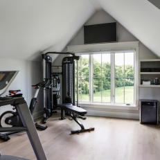 Home Gym With Vaulted Ceiling
