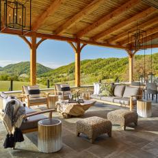 Rustic Porch With Panoramic Mountain View