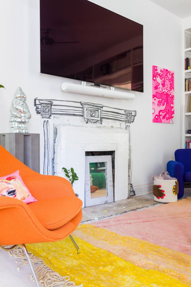 A Temporary Clever DIY Mantle HGTV