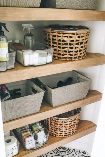 How to Make Wire Shelf Covers That Look Like Wood Floating Shelves HGTV