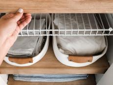 This renter and homeowner-friendly hack transforms tricky wire shelves into stylish, faux floating wood shelves.