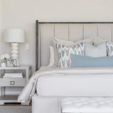 Transitional Bedroom With Matching Headboard and Nightstand