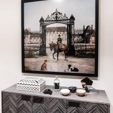 Black and White Table in Living Space