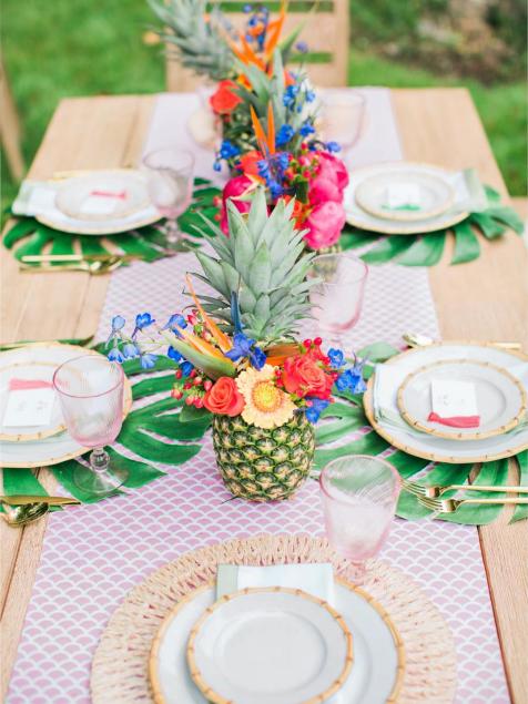 Premium Photo  Contemporary summertime table setting with