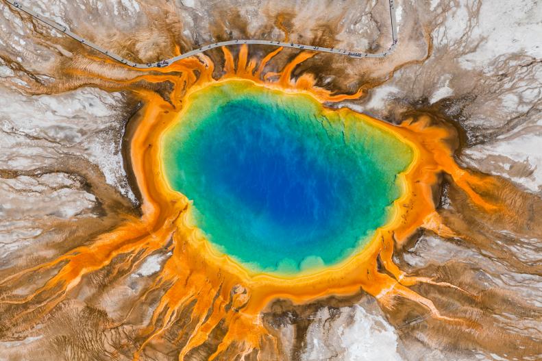 Grand Prismatic Spring in Wyoming
