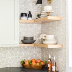 Gray Contemporary Kitchen With Grapefruits