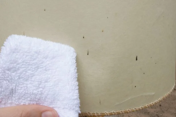 cleaning speckles from lampshade