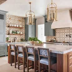 Neutral and Blue Kitchen Shines 