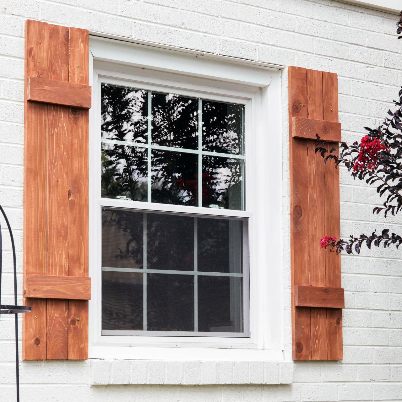 DIY Exterior Board and Batten Window Shutters HGTV