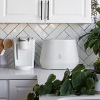 The Lomi home composter blends in well on most kitchen countertops.