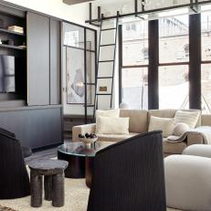 Neutral Contemporary Loft Living Room