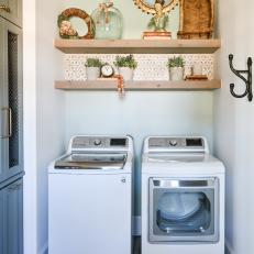 Eclectic Laundry Room With Glass Jug