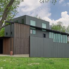Gray Modern Exterior With Paneling