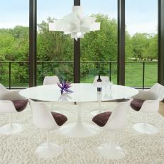 Modern Dining Room With White Table