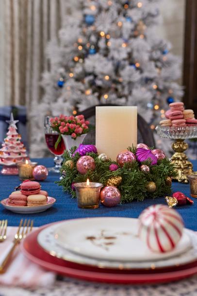 Upcycle a Cake Pan Into a Christmas Candle Ring Centerpiece