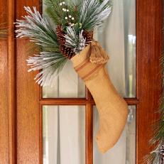 Christmas Stocking as a Wreath Alternative