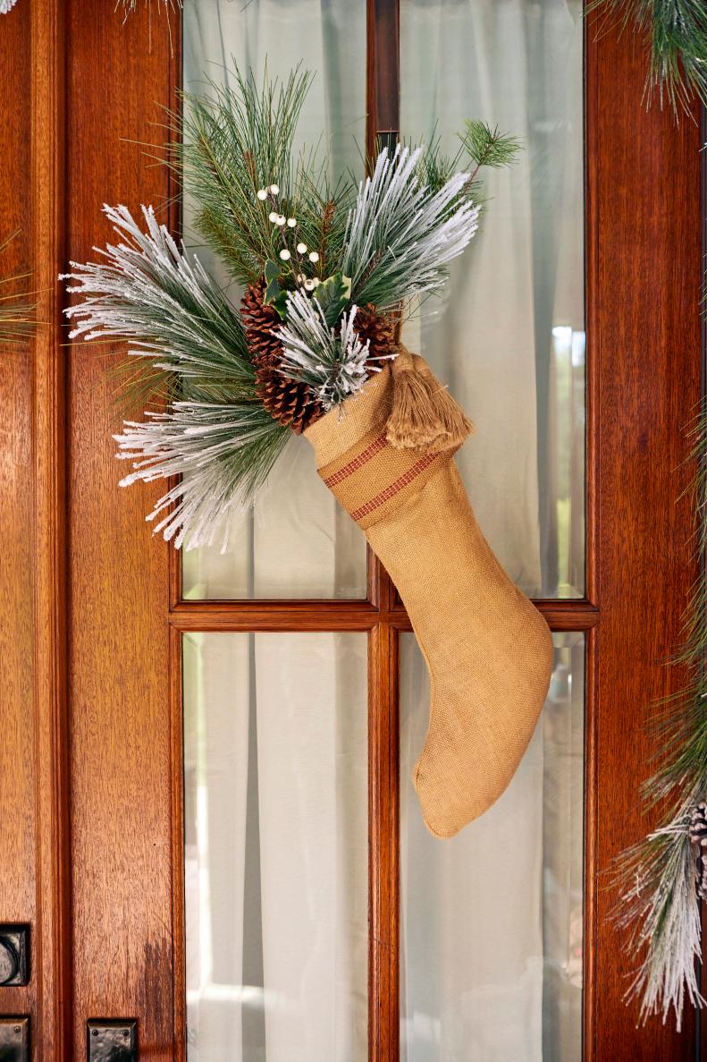 Christmas Stocking as a Wreath Alternative
