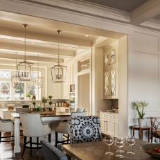 Neutral Traditional Kitchen and Dining Area