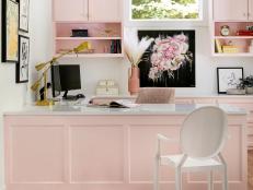 Modern Pink Home Office