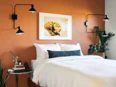Terra-Cotta Orange Bedroom