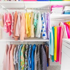 Color-Coded Organized Closet