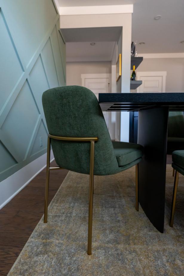 Green Dining Chair in Contemporary Dining Room HGTV