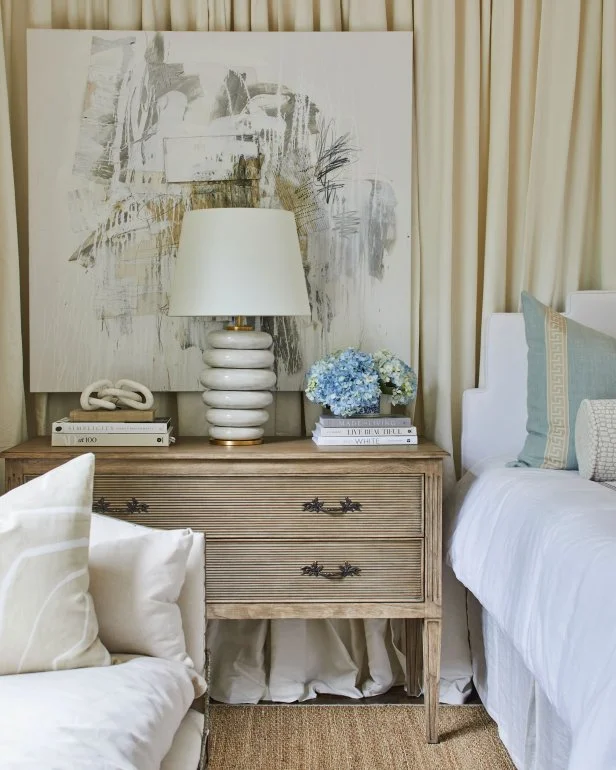 Bedroom With Blue Hydrangea