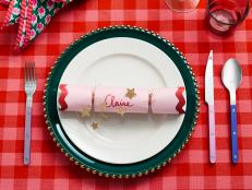 Eclectic, Red and Green Holiday Table Setting