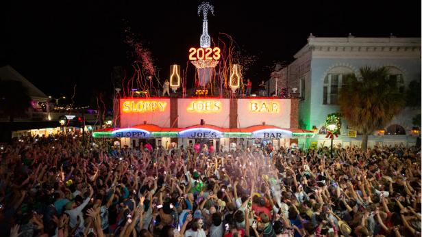 New Year's Eve celebration at  Sloppy Joe’s Bar in Key West, Fla..
