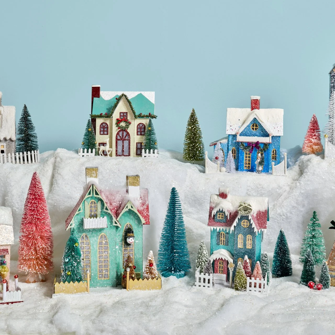 3 Vintage Holiday outlet Inspiration Porcelain Christmas Village Lightup Houses