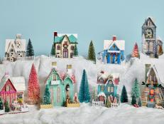 Mini Holiday Houses for a Mantel