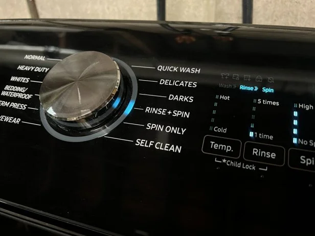 Samsung washing machine on Rinse + Spin cycle