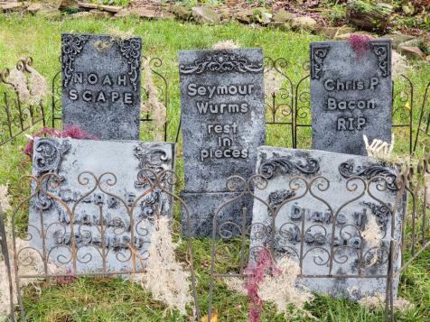 How to Make Halloween Tombstones From Upcycled Styrofoam