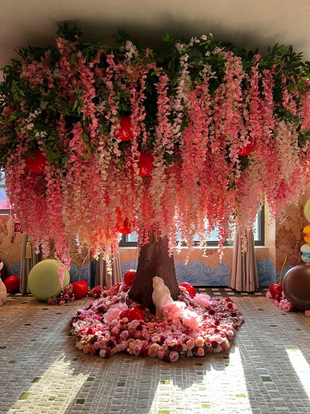 Fake Cherry Tree Inside Boutique Hotel