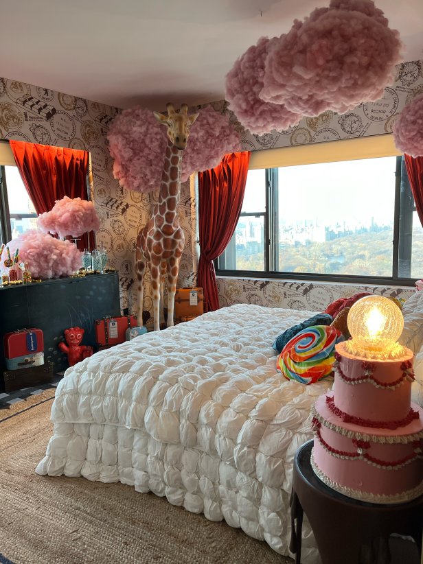 Whimsical, Wonka-Themed Hotel Bedroom