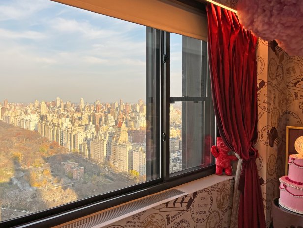 City View From Bedroom of Wonka-Themed Suite