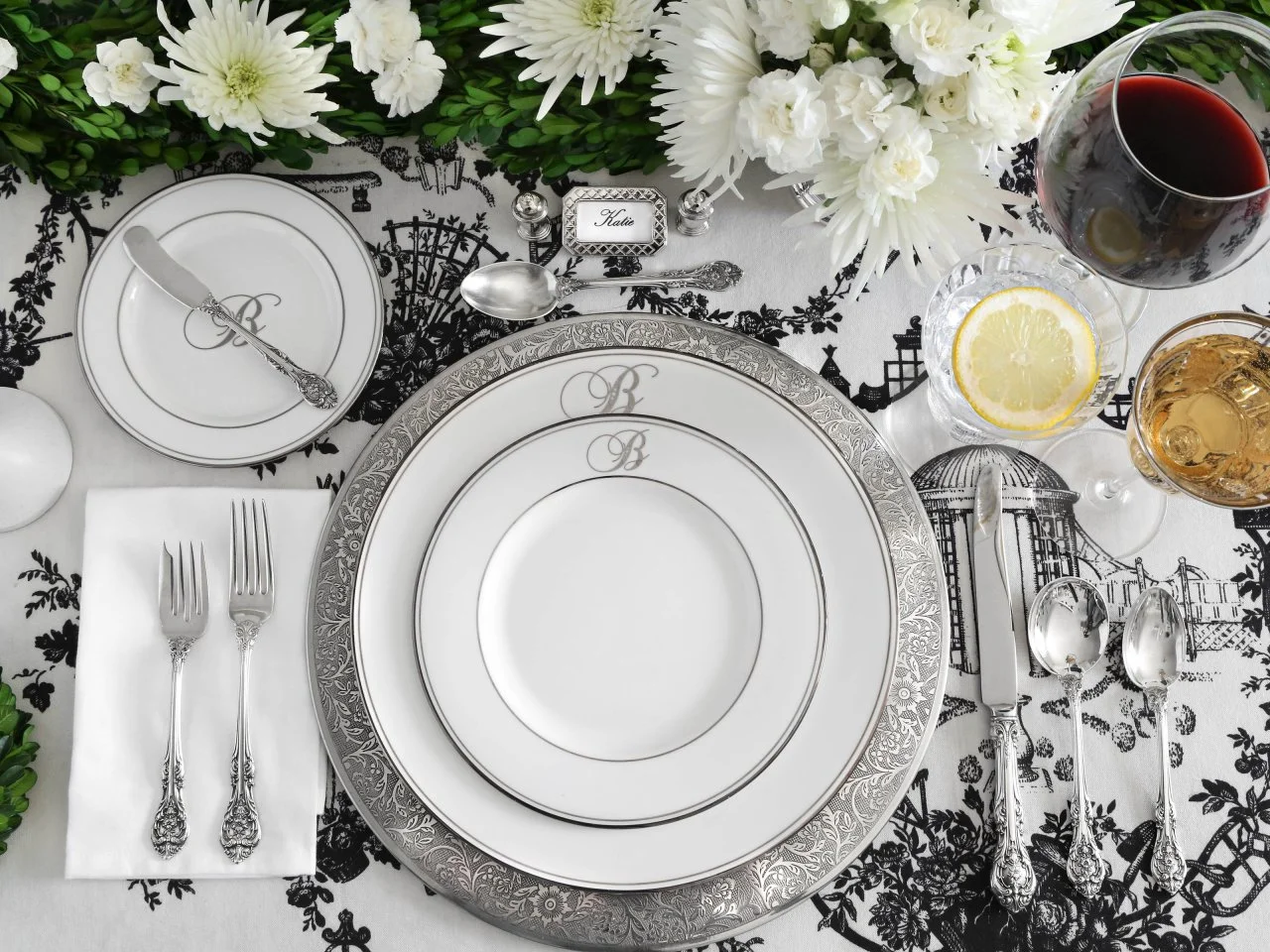 Formal table set up best sale