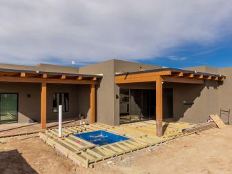 Exterior and Landscaping of HGTV's Smart Home 2023 home winner in Santa Fe, New Mexico