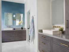 Blue and Gray Spa Bathroom
