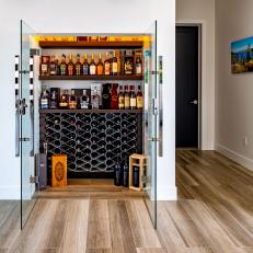 Wine Room With Glass Doors