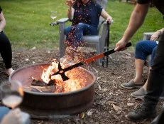 Metal Fire Pit Ring With Wood