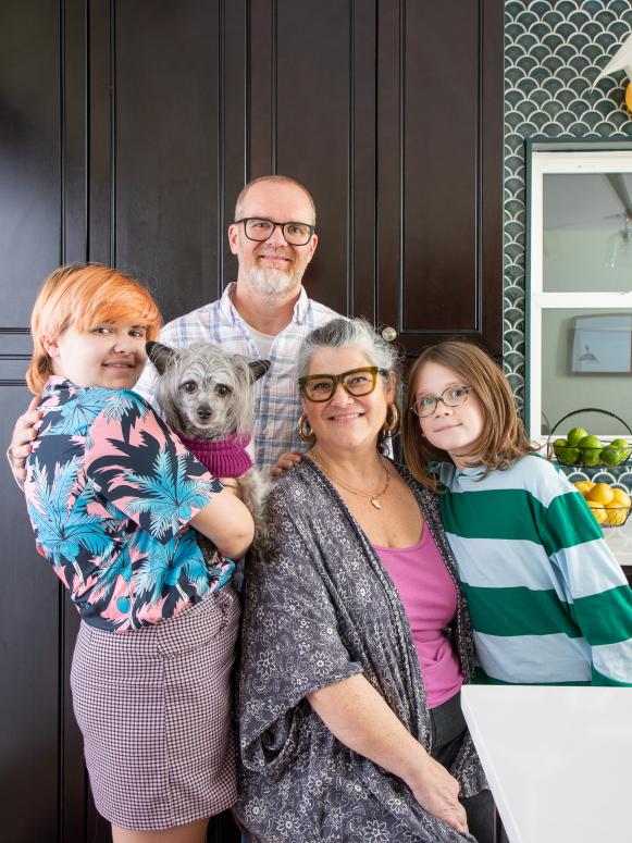 This family's cool kitchen was featured in HGTV Magazine.